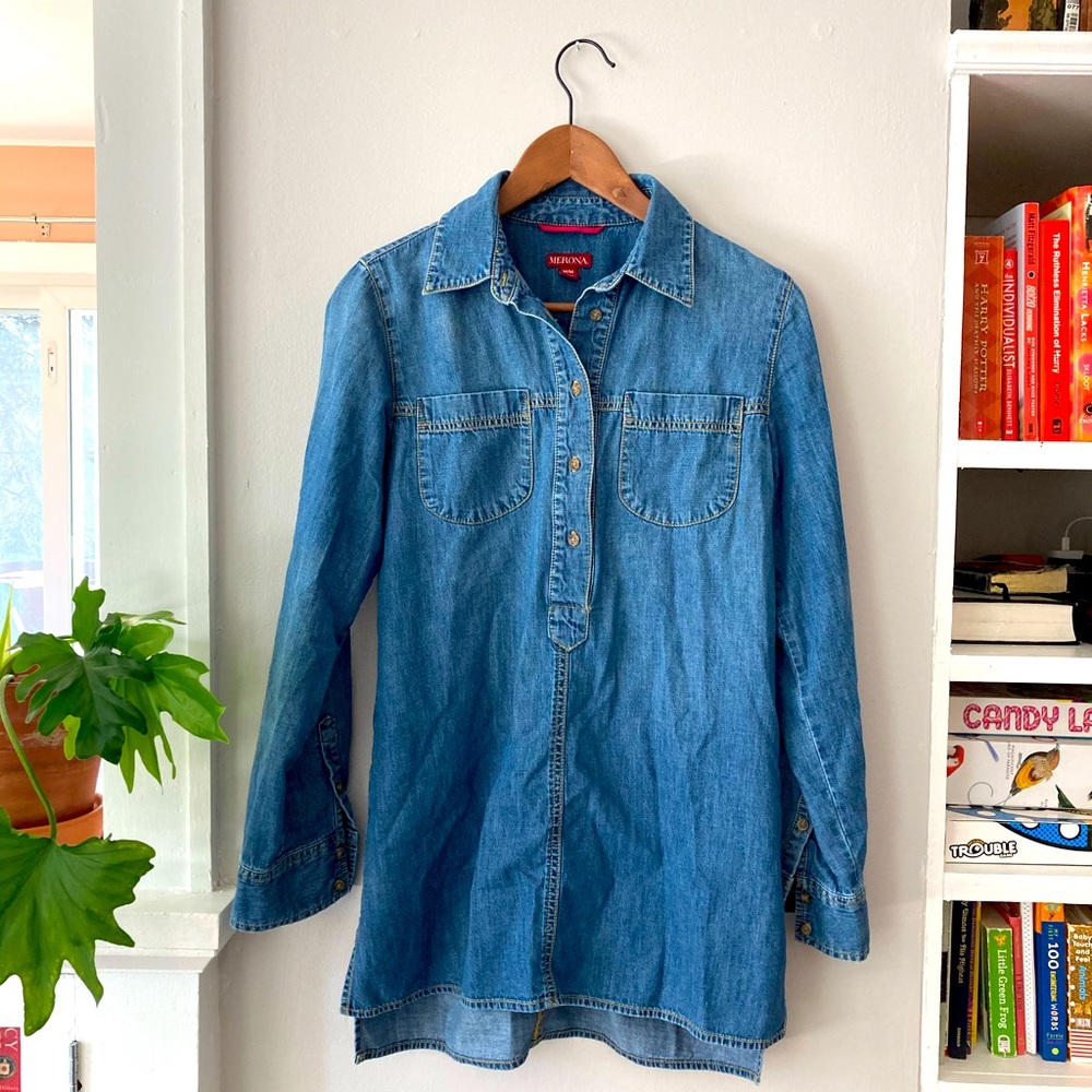 Medium Wash Denim Tunic